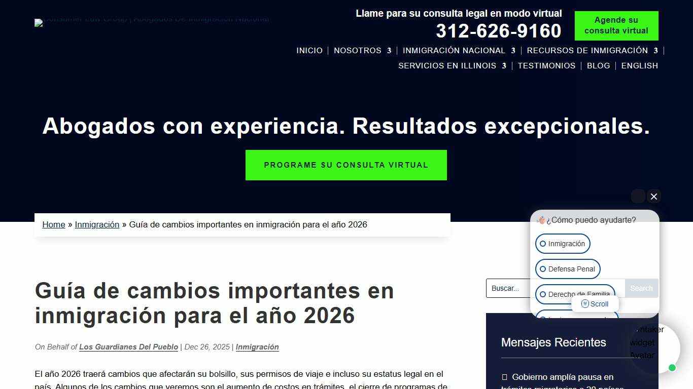 Guía de cambios importantes en inmigración para el año 2026 Consumer Law Group