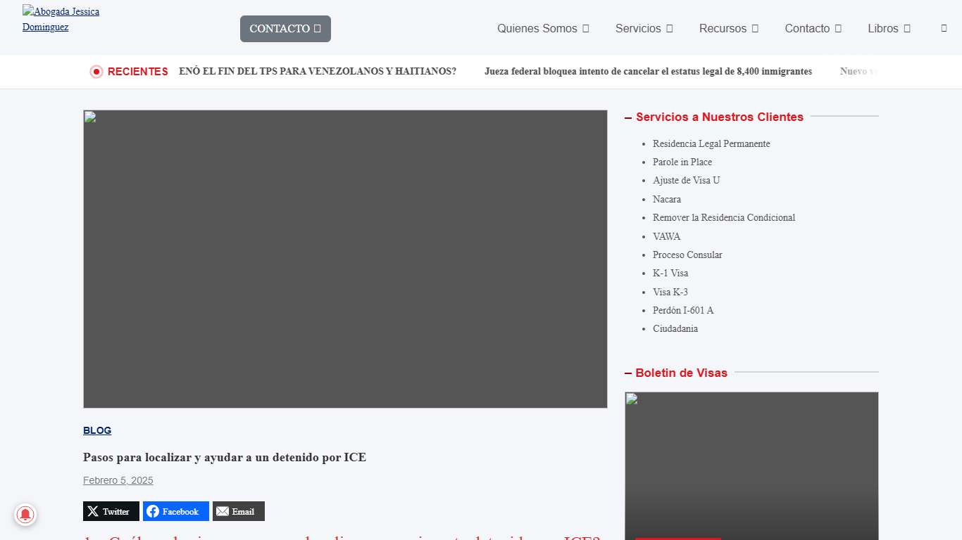 Pasos para localizar y ayudar a un detenido por ICE - Abogada Jessica Dominguez