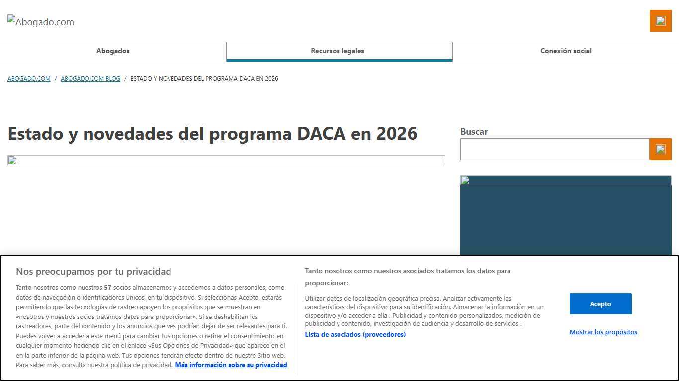 Estado y novedades del programa DACA en 2026 - Abogado