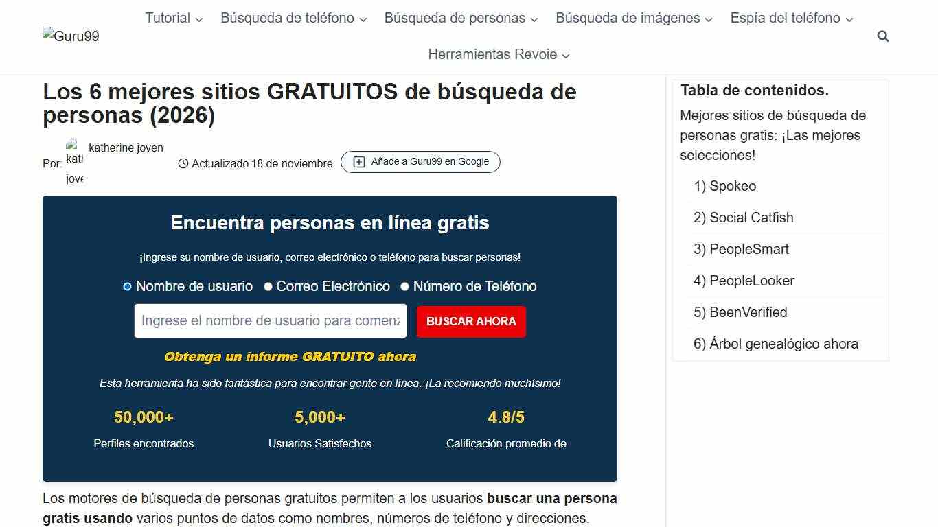 Los 6 mejores sitios GRATUITOS de búsqueda de personas (2026)