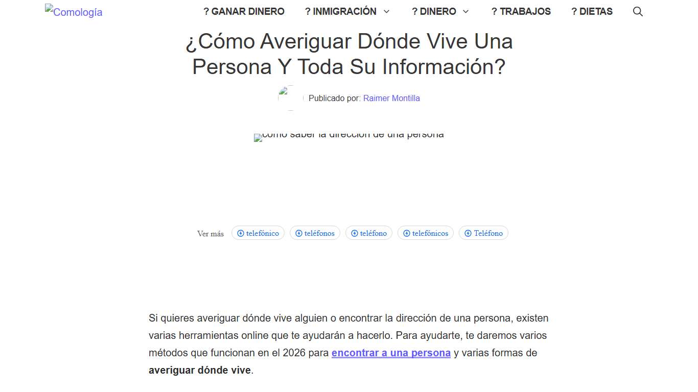 Métodos para averiguar dónde vive una persona en el 2026